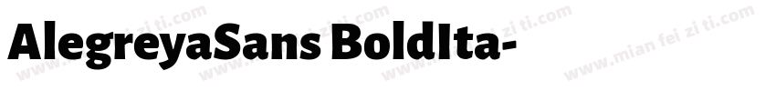AlegreyaSans BoldIta字体转换